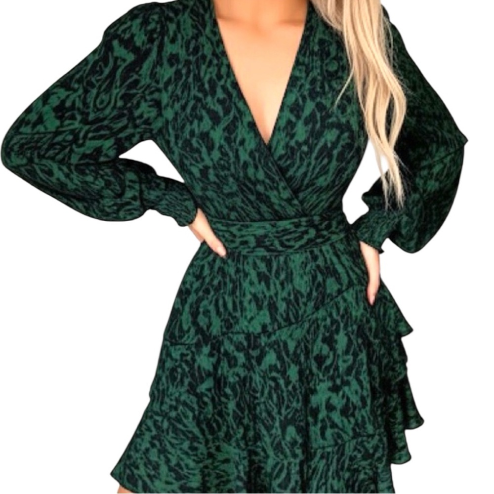 Gallery Green Long Sleeve Dress